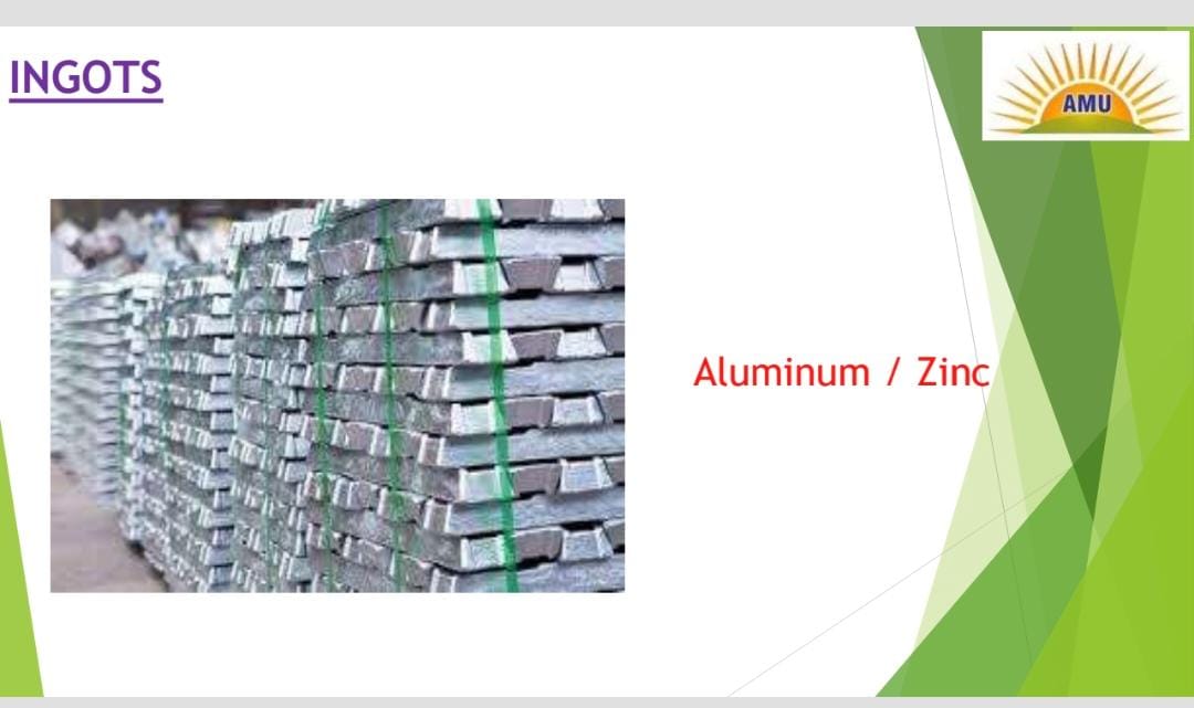 Aluminum and zinc ingots